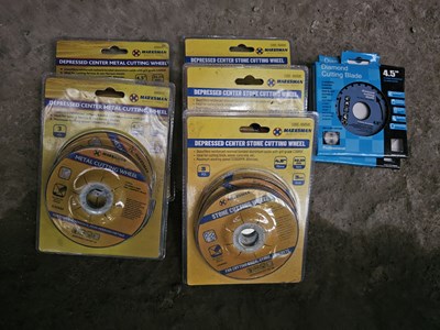 Lot 92 - Unused Marksman 4½" Diamond Cutting Disc (6 of), 3Pcs Metal Cutting Disc (2 of), 3Pcs Stone Cutting Disc (3 of)