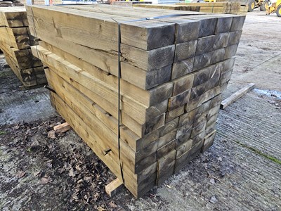 Lot 753 - Wood Sleepers (95mm x 195mm x 1800mm)(60 of)