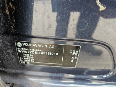 Lot 104 - 2010 Volkswagen Golf TSi, 6 Speed, A/C (Reg. Docs. Available, Tested 08/24)