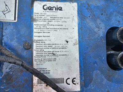 Lot 426 - 2007 Genie GS1932 Wheeled Scissor Lift Access Platform